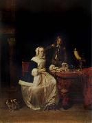 Gabriel Metsu Treating to Oysters France oil painting artist